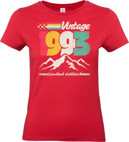 Retro Vintage 1993 - Limitierte Auflage - Limitierte Auflage 1993, 90er, 90er-Filme, Ästhetik, Geburtstagsgeschenk, Geburtstag, Geboren 1993, Cool, Lustig, Geschenk, Alles Gute zum Geburtstag, Illustration, Nostalgisch, Old School, Retro, Retro-Gaming, Retro-T-Shirt, Retro-Vintage, Vintage-T-Shirt - Standard T-Shirt (Frauen)