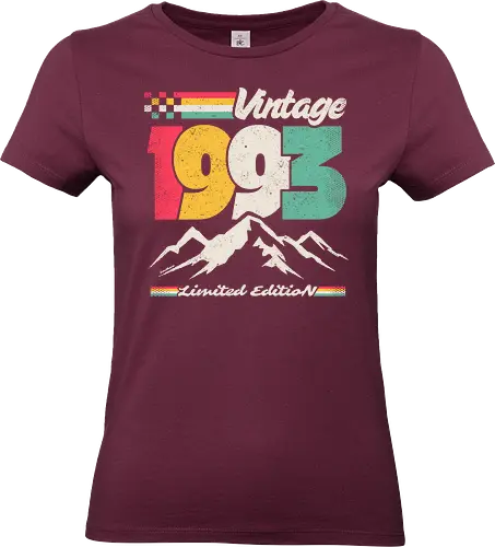 Retro Vintage 1993 - Limitierte Auflage - Limitierte Auflage 1993, 90er, 90er-Filme, Ästhetik, Geburtstagsgeschenk, Geburtstag, Geboren 1993, Cool, Lustig, Geschenk, Alles Gute zum Geburtstag, Illustration, Nostalgisch, Old School, Retro, Retro-Gaming, Retro-T-Shirt, Retro-Vintage, Vintage-T-Shirt - Standard T-Shirt (Frauen)