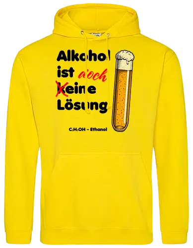 Alkohol ist (k)eine Lösung (schwarze Schrift)