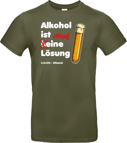 Alkohol ist eine Lösung (weisse-Schrift)