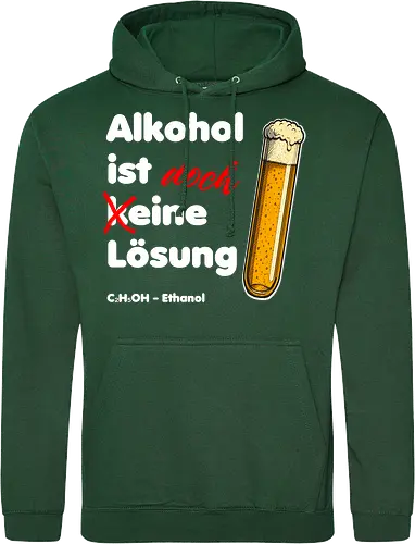 Alkohol ist eine Lösung (weisse-Schrift)