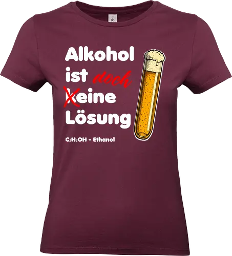 Alkohol ist eine Lösung (weisse-Schrift)