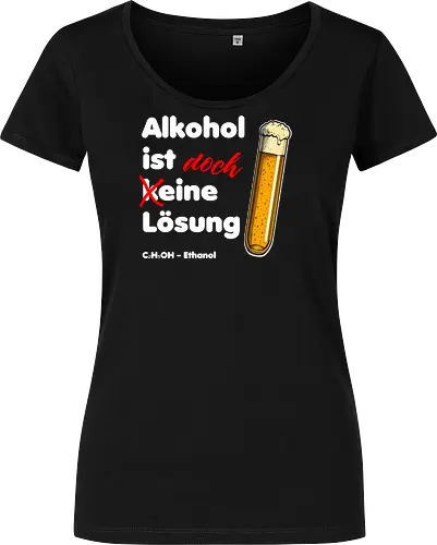 Alkohol ist eine Lösung (weisse-Schrift)