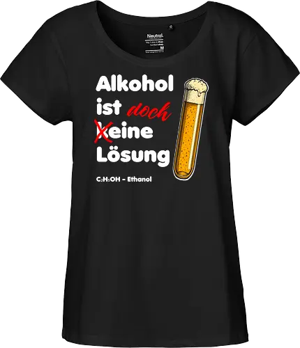 Alkohol ist eine Lösung (weisse-Schrift)