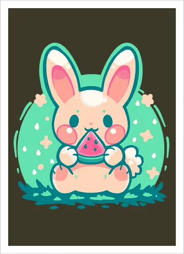 Summer Watermelon Bunny