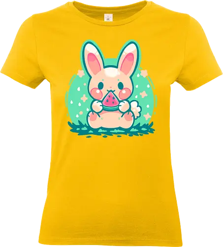 Summer Watermelon Bunny - kawaii Hase, Sommerhase, niedlicher Hase, Pastell-Ästhetik, Wassermelone Hase, Hase, süße Melone, Tierliebhaber Wassermelone, kawaii bunny, summer bunny, cute rabbit, pastel aesthetic, watermelon bunny, bunny, sweet melon, animal lover  watermelon - Standard T-Shirt (Frauen)