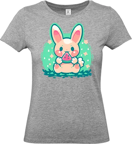 Summer Watermelon Bunny - kawaii Hase, Sommerhase, niedlicher Hase, Pastell-Ästhetik, Wassermelone Hase, Hase, süße Melone, Tierliebhaber Wassermelone, kawaii bunny, summer bunny, cute rabbit, pastel aesthetic, watermelon bunny, bunny, sweet melon, animal lover  watermelon - Standard T-Shirt (Frauen)