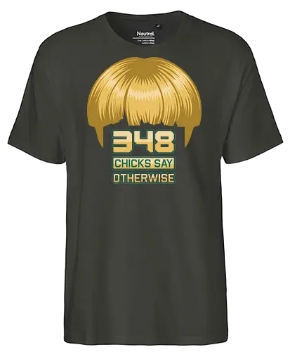 Guy Gardner 348 Chicks Say Otherwise - nathan fillion, guy, bowl cut, bowl haircut 348 chicks, funny, nathan, fillion, sci fi, comic, comics, superhero, superheroes, bowl head, bowl haircut - Fairtrade T-Shirt