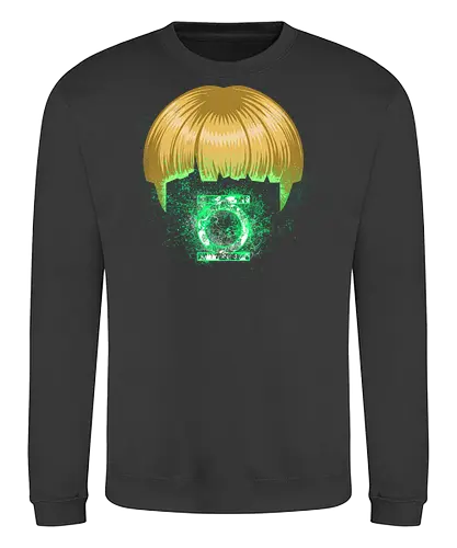 Guy Lantern - guy Gardner, bowl cut, funny, nathan fillion, super, man, green - Sweatshirt
