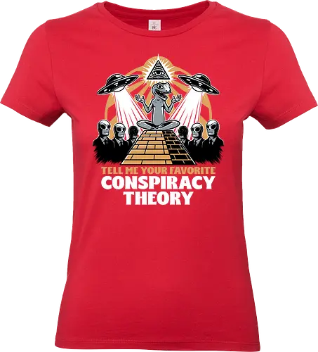 Believe in Conspiracy - memes, internet, aliens, creepy, politics, lizard people, Illuminati, aliens, shadow government, conspiracy, theory, Extraterrestrial, Pyramid, Egyptian, Egypt - Standard T-Shirt (Frauen)