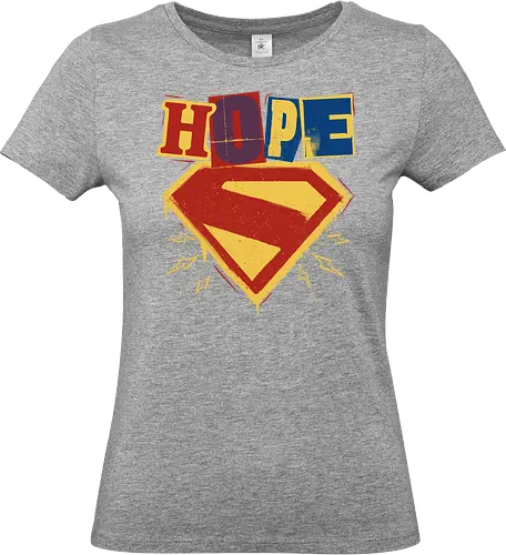 Hope Punk Superhero - Super, man, Punk Rock, Punk, Comic, Comics, Comic Book, Comic Convention, Comic Art, Superheroes, Superhero, Super Hero, Hero, Hope, Justice, Symbol, Kindness, Magazine, Spray Paint - Standard T-Shirt (Frauen)