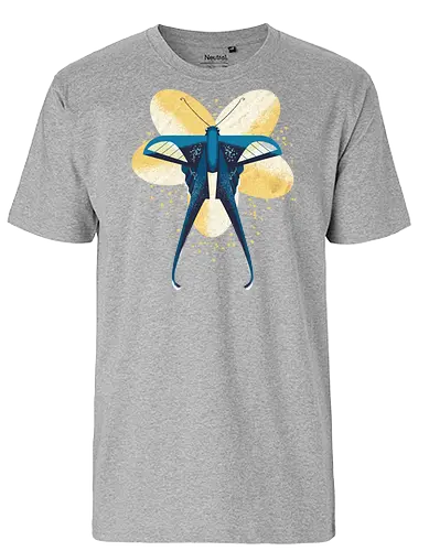 Magischer Grüner Drachenschwanz - geometrisch, Schmetterling, butterfly, magic, Magie, floral, Blume, stilisiert - Fairtrade T-Shirt