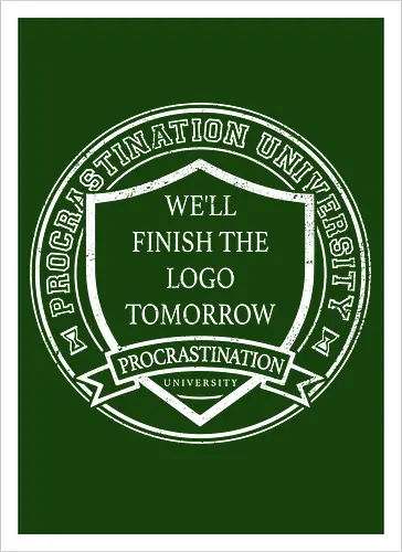 Procrastination university logo