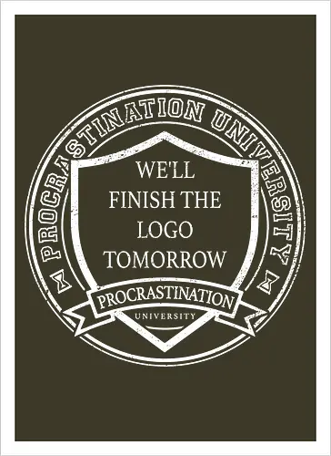 Procrastination university logo