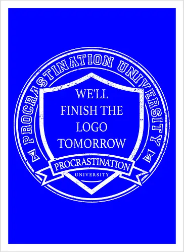Procrastination university logo