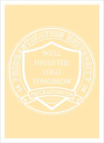 Procrastination university logo