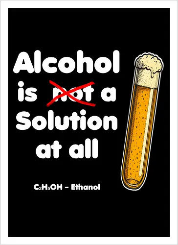 Alkohol is (not) a solution (white-letters)