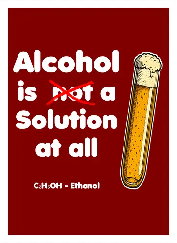 Alkohol is (not) a solution (white-letters)