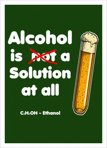 Alkohol is (not) a solution (white-letters)