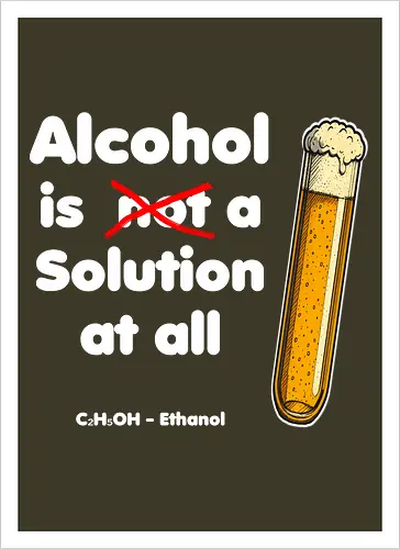 Alkohol is (not) a solution (white-letters)
