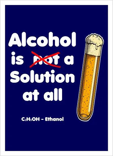 Alkohol is (not) a solution (white-letters)