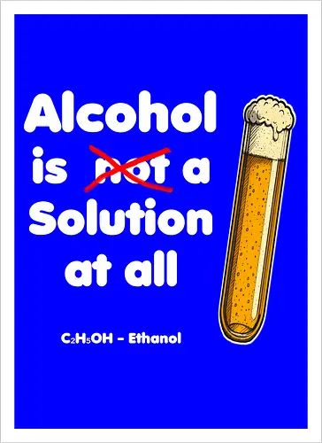 Alkohol is (not) a solution (white-letters)