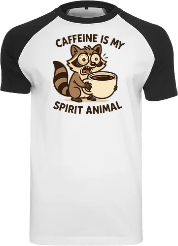 Caffeine is My Spirit Animal Raccoon Coffee Lover Art
