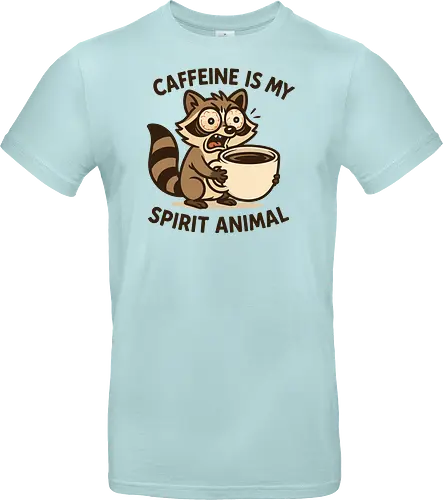 Caffeine is My Spirit Animal Raccoon Coffee Lover Art