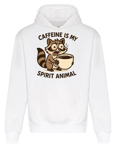 Caffeine is My Spirit Animal Raccoon Coffee Lover Art