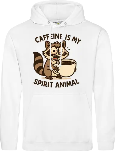 Caffeine is My Spirit Animal Raccoon Coffee Lover Art