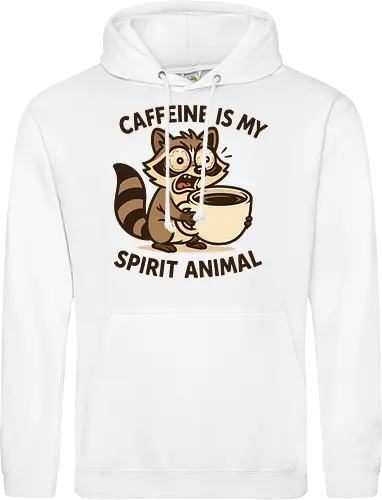 Caffeine is My Spirit Animal Raccoon Coffee Lover Art
