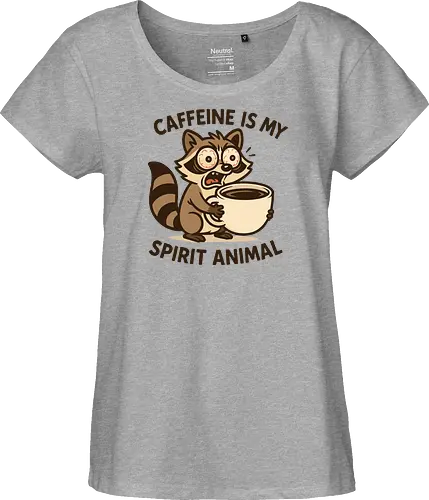 Caffeine is My Spirit Animal Raccoon Coffee Lover Art