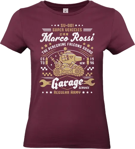 Peregrine Falcons Squad Garage - metal slug, metal slug tactics, marco rossi, sv 001, eri kasamoto, tarma roving, fio germi, arcade, super vehicle 001, nostalgia, video game, gaming, gamer, garage, retro - Standard T-Shirt (Frauen)