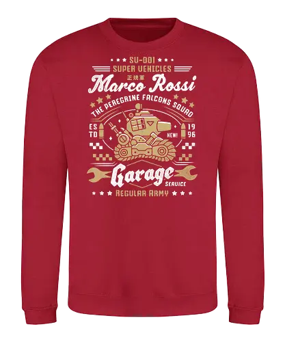 Peregrine Falcons Squad Garage - metal slug, metal slug tactics, marco rossi, sv 001, eri kasamoto, tarma roving, fio germi, arcade, super vehicle 001, nostalgia, video game, gaming, gamer, garage, retro - Sweatshirt