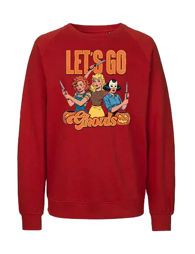 Let's go ghouls - Let's go ghouls, halloween, pumpkin, macabre, scare - Fairtrade Sweatshirt