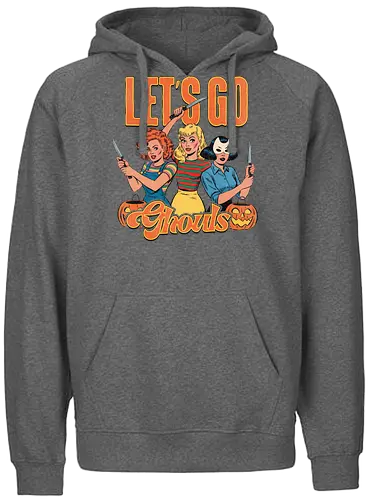 Let's go ghouls - Let's go ghouls, halloween, pumpkin, macabre, scare - Fairtrade Hoodie