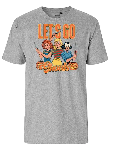 Let's go ghouls - Let's go ghouls, halloween, pumpkin, macabre, scare - Fairtrade T-Shirt