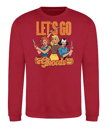 Let's go ghouls - Let's go ghouls, halloween, pumpkin, macabre, scare - Sweatshirt