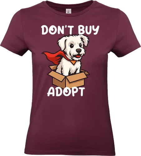 Don't Buy Adopt - dog art, pet merchandise, furry friend, forever home, Don't Buy Adopt, pet adoption, rescue dog, Krypto, Superdog, Supergirl's dog, dog lover, animal rescue, shelter dog, adopt don't shop, puppy, superhero dog, cute dog, pet owner, animal advocate - Standard T-Shirt (Frauen)