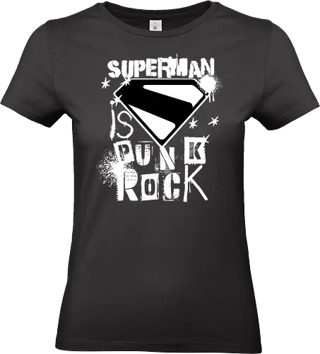 Superman is Punk Rock - Here's the title, description, and keywords for the "Superman is Punk Rock" art, optimized for SEO:  Title: Superman is Punk Rock Graffiti Style Art Print  Description: Defy expectations with this edgy "Superman is Punk Rock" art print. Featuring the iconic Superman "S" shield in a bold, distressed style with graffiti-inspired text, this design merges classic heroism with rebellious attitude. Perfect for fans of DC Comics, punk culture, and unique superhero art that challenges the norm. Show your love for the Man of Steel with a gritty, anti-establishment twist!  Keywords: Superman, punk rock, DC Comics, superhero, graffiti art, distressed, S shield, Man of Steel, comic book, alternative, rebellion, grunge, pop culture, fan art, unique superhero, comic art, justice league, punk aesthetic, street art - Standard T-Shirt (Frauen)