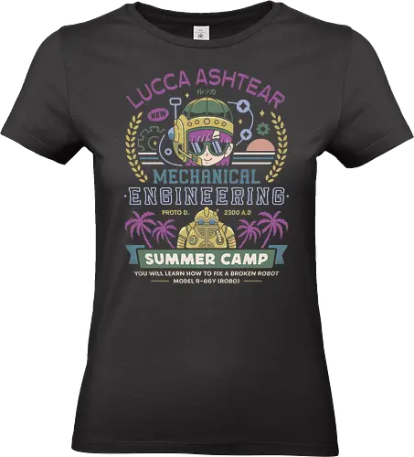 Lucca Ashtear Summer Camp - chrono, video game, gaming, gamer, rpg, jrpg, cross, frog, glenn, robo, epoch, wings of time, lucca, fantasy, kingdom of zeal - Standard T-Shirt (Frauen)