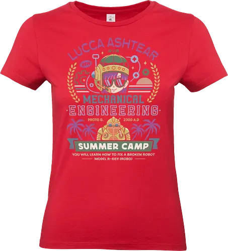 Lucca Ashtear Summer Camp - chrono, video game, gaming, gamer, rpg, jrpg, cross, frog, glenn, robo, epoch, wings of time, lucca, fantasy, kingdom of zeal - Standard T-Shirt (Frauen)