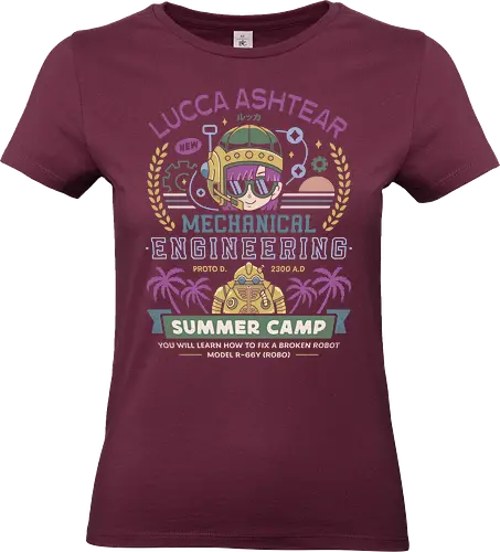 Lucca Ashtear Summer Camp - chrono, video game, gaming, gamer, rpg, jrpg, cross, frog, glenn, robo, epoch, wings of time, lucca, fantasy, kingdom of zeal - Standard T-Shirt (Frauen)