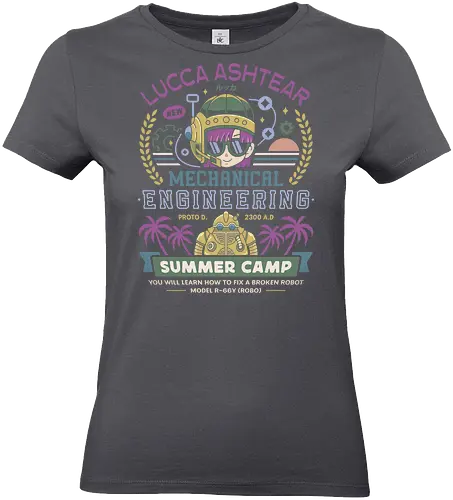 Lucca Ashtear Summer Camp - chrono, video game, gaming, gamer, rpg, jrpg, cross, frog, glenn, robo, epoch, wings of time, lucca, fantasy, kingdom of zeal - Standard T-Shirt (Frauen)
