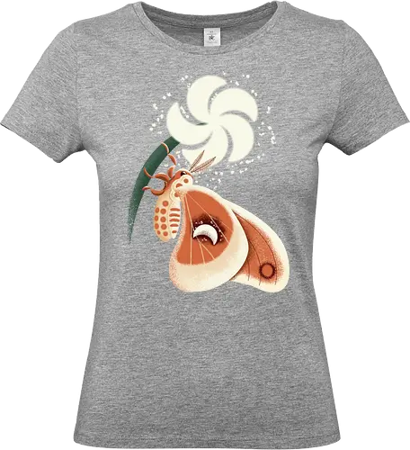 Magischer Nachtschmetterling - Nachtfalter, Schmetterling, butterfly, moth, Mondfinsternis, lunar eclipse, Mond, Nacht, Blume - Standard T-Shirt (Frauen)