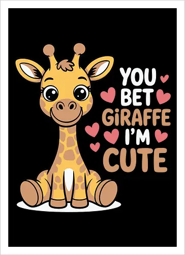 You bet giraffe I'm cute