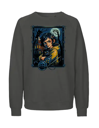 The House of Buttons - buttons, horror, goth, halloween - Fairtrade Sweatshirt
