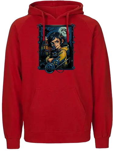 The House of Buttons - buttons, horror, goth, halloween - Fairtrade Hoodie