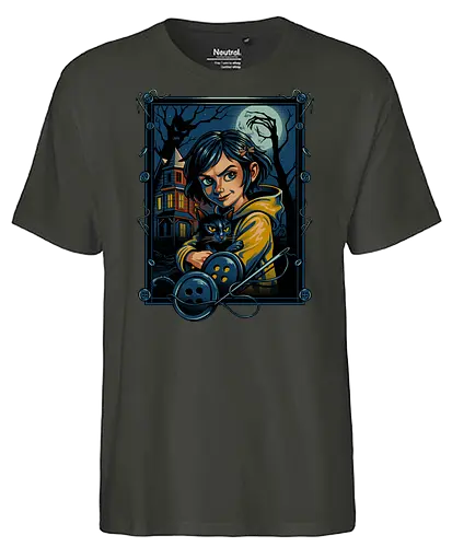 The House of Buttons - buttons, horror, goth, halloween - Fairtrade T-Shirt