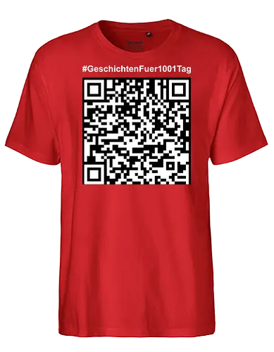 #GeschichtenFuer1001Tag - helle Schrift - Fairtrade T-Shirt